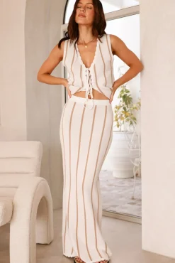 Fashion Tops And Vests|Cropped>Hello Molly Acacia Knit Vest Top Beige