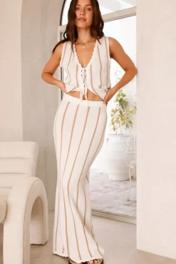 Fashion Tops And Vests|Cropped>Hello Molly Acacia Knit Vest Top Beige