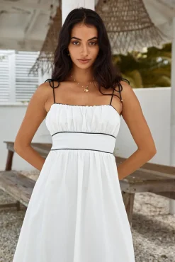 Vacation Dresses|Brunch Dresses>Hello Molly Across The River Maxi Dress White