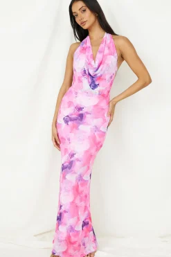 Cocktail Dresses|Floral Dresses>Hello Molly Adalynn Maxi Dress Pink