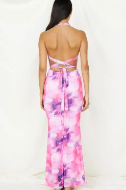 Cocktail Dresses|Floral Dresses>Hello Molly Adalynn Maxi Dress Pink