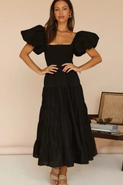 Vacation Dresses|Spring Break Dresses>Hello Molly Adela Maxi Dress Black
