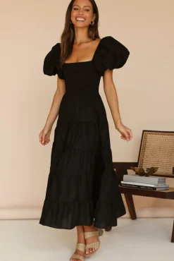 Vacation Dresses|Spring Break Dresses>Hello Molly Adela Maxi Dress Black