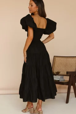 Vacation Dresses|Spring Break Dresses>Hello Molly Adela Maxi Dress Black