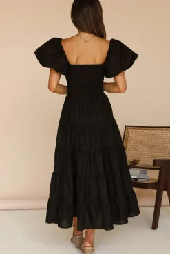 Vacation Dresses|Spring Break Dresses>Hello Molly Adela Maxi Dress Black