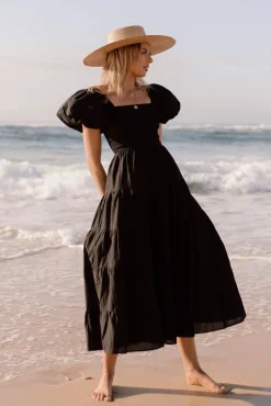 Vacation Dresses|Spring Break Dresses>Hello Molly Adela Maxi Dress Black