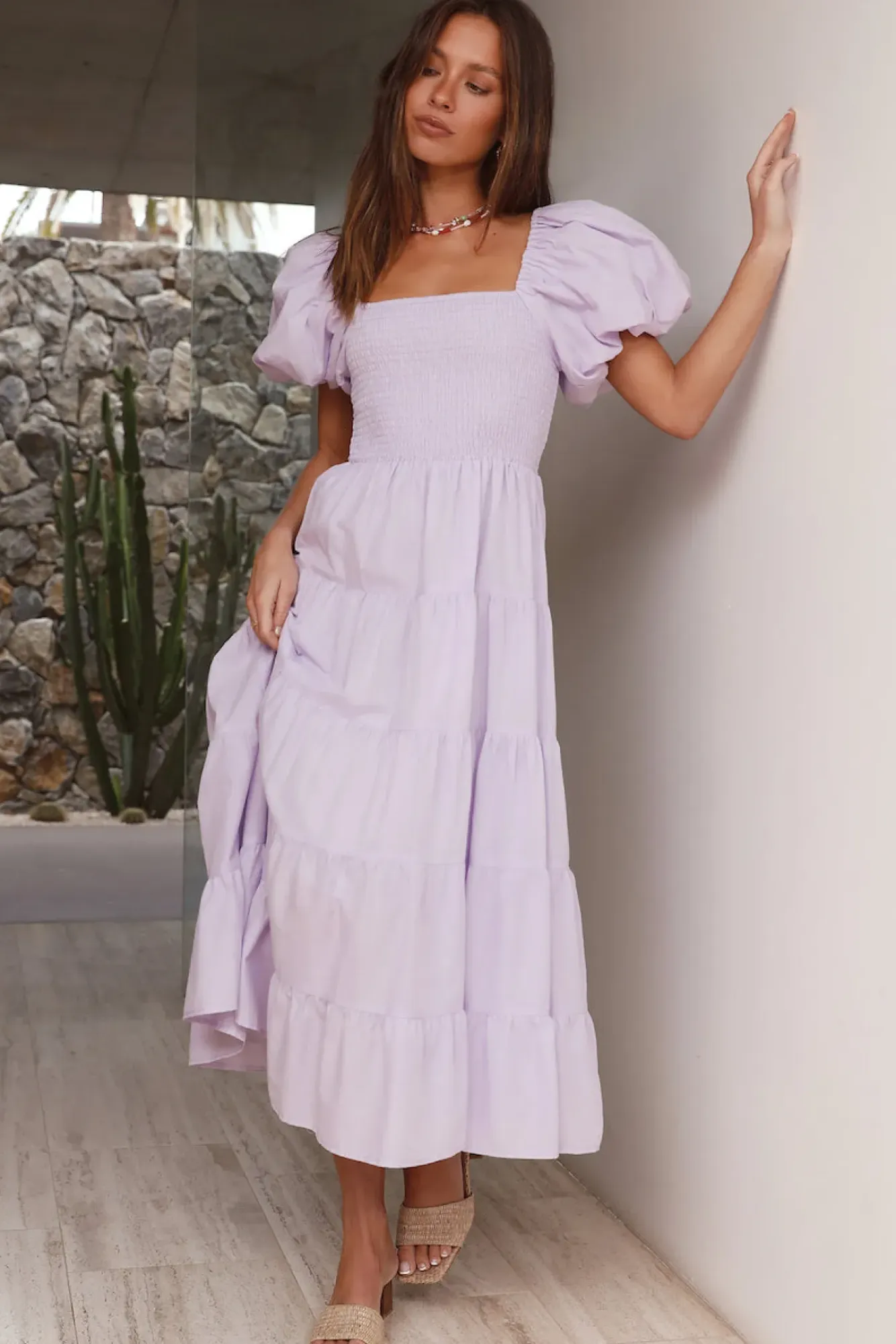 Spring Break Dresses|Bump Friendly>Hello Molly Adela Maxi Dress Lilac