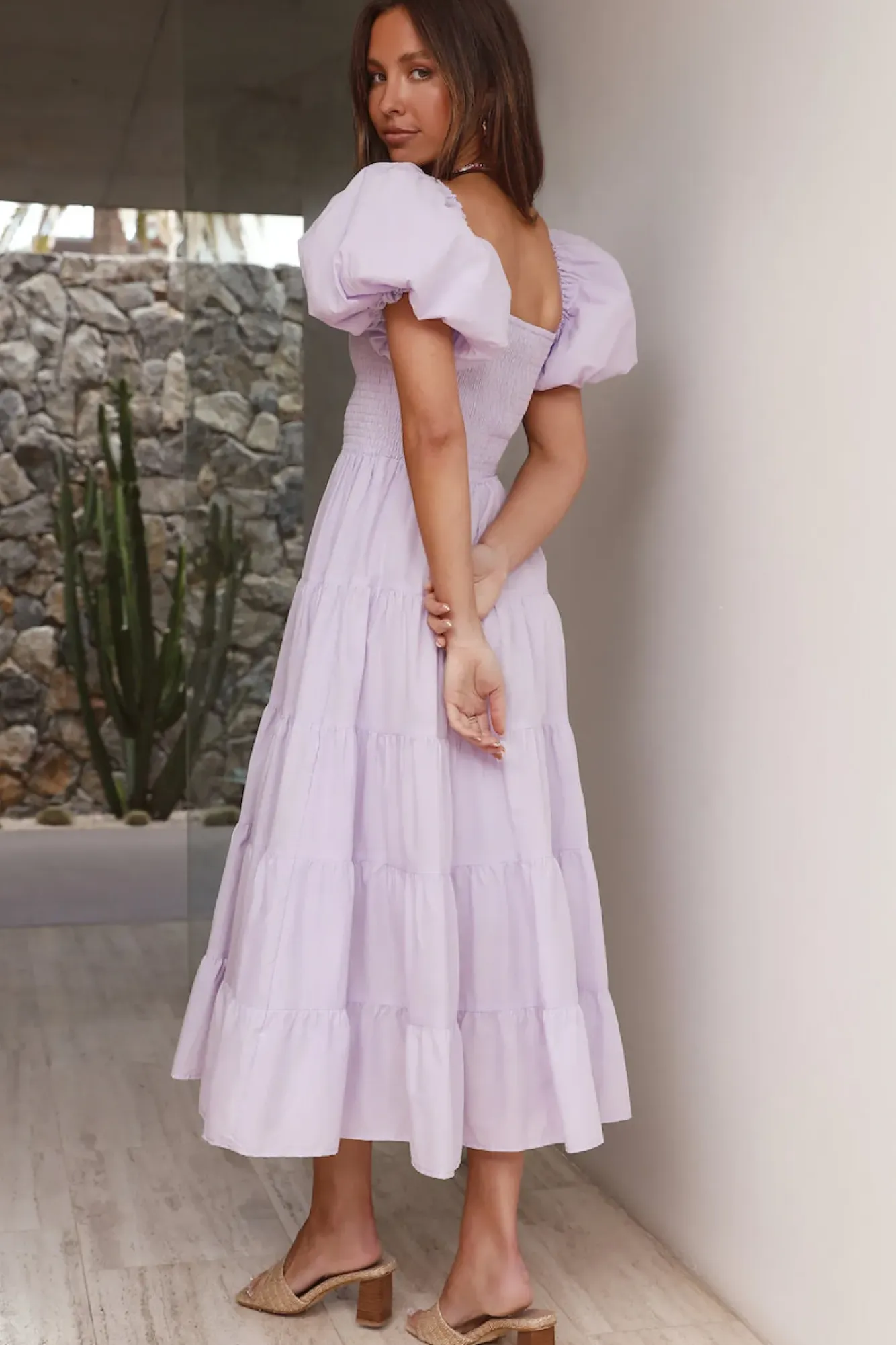 Spring Break Dresses|Bump Friendly>Hello Molly Adela Maxi Dress Lilac
