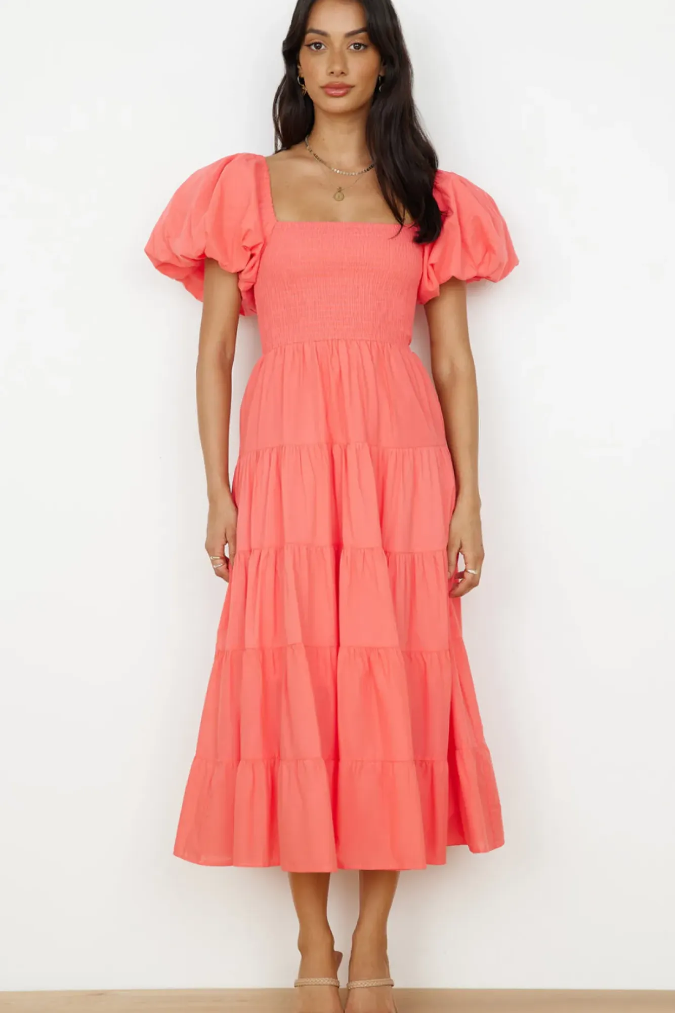 Spring Break Dresses|Bump Friendly>Hello Molly Adela Maxi Dress Orange