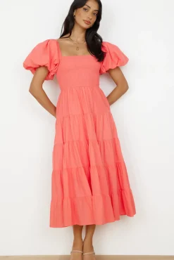 Spring Break Dresses|Bump Friendly>Hello Molly Adela Maxi Dress Orange