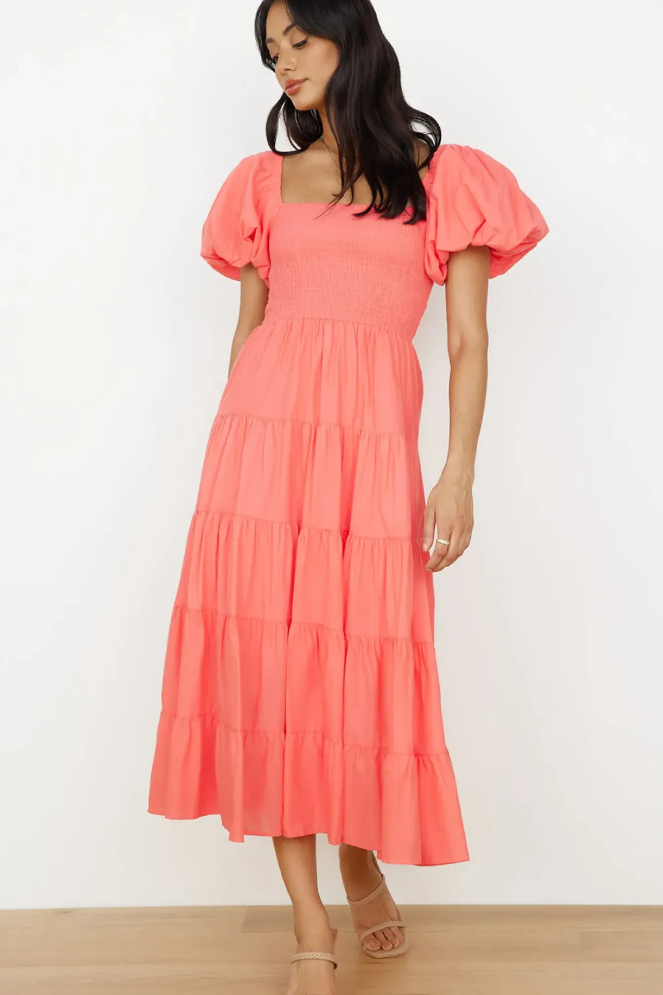 Spring Break Dresses|Bump Friendly>Hello Molly Adela Maxi Dress Orange