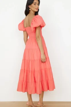 Spring Break Dresses|Bump Friendly>Hello Molly Adela Maxi Dress Orange