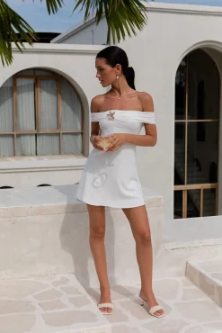 White Dresses>Hello Molly Adri Mini Dress White