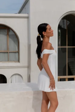 White Dresses>Hello Molly Adri Mini Dress White