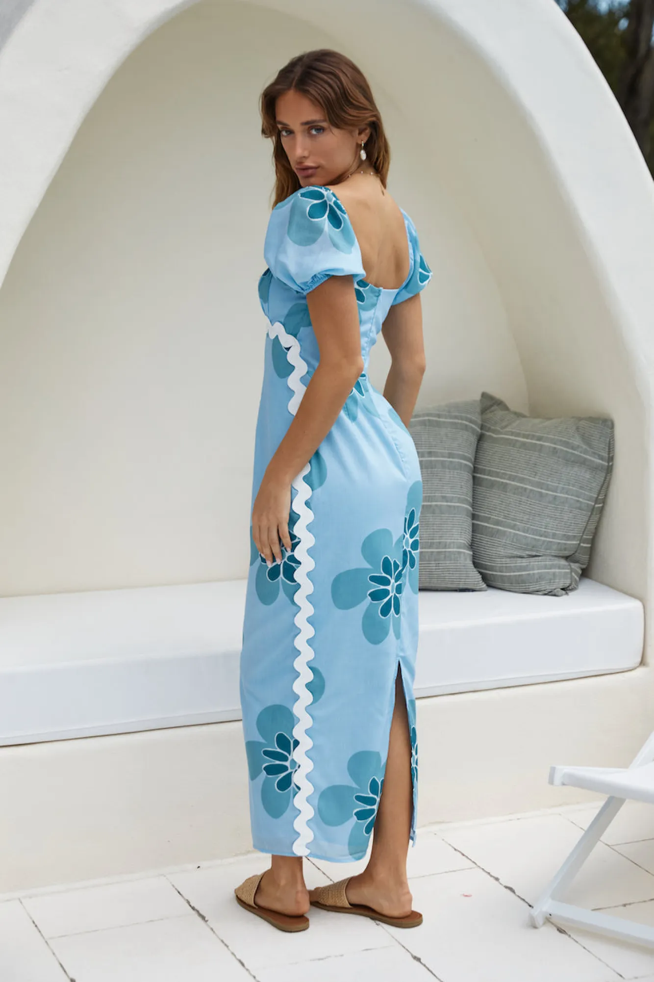 Brunch Dresses|Summer Dresses>Hello Molly Afina Maxi Dress Blue