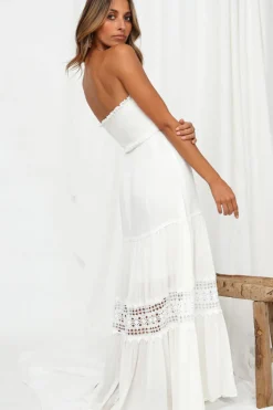 Spring Break Dresses|Bump Friendly>Hello Molly Agatha Maxi Dress White