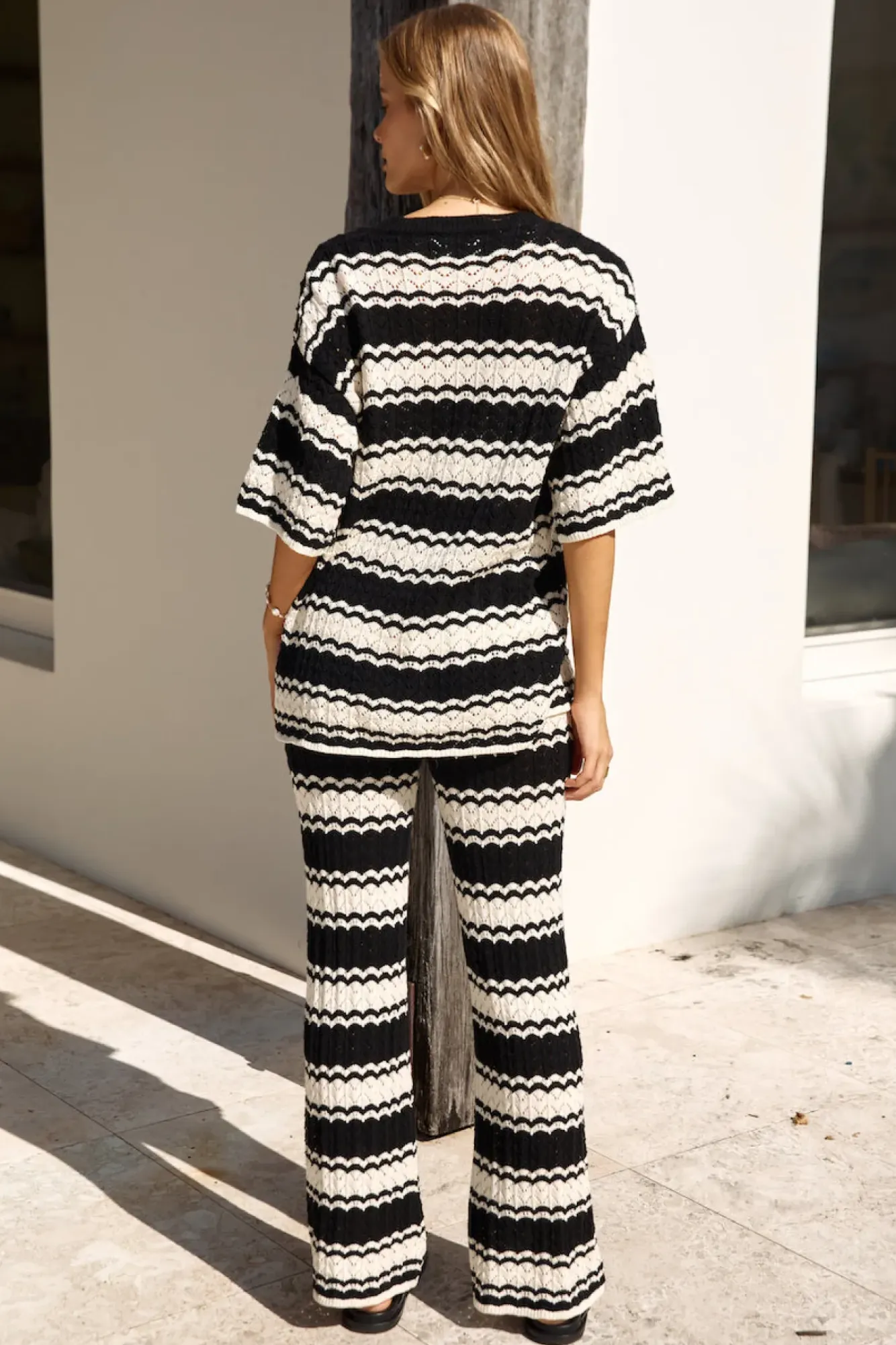 Shirts|Cropped>Hello Molly Airport Mode Knit Shirt Black