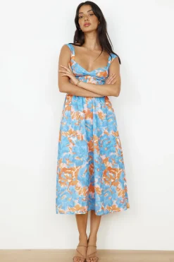 Brunch Dresses|Casual Dresses>Hello Molly All Day Midi Dress Blue