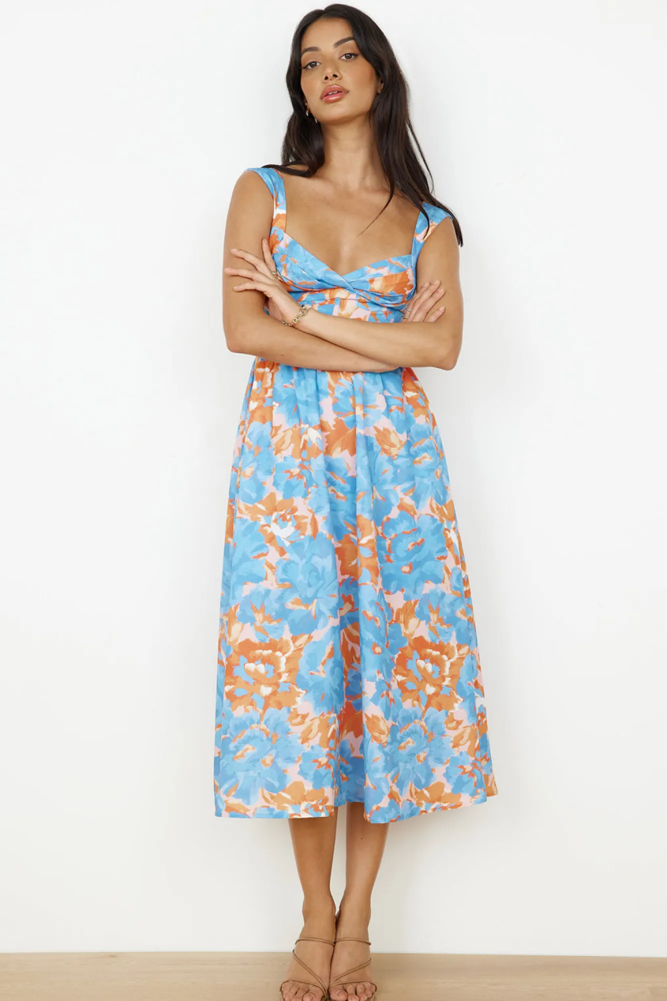 Brunch Dresses|Casual Dresses>Hello Molly All Day Midi Dress Blue