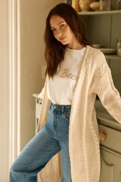 Cardigans|Long Sleeve>Hello Molly All I Needed Cardigan Cream