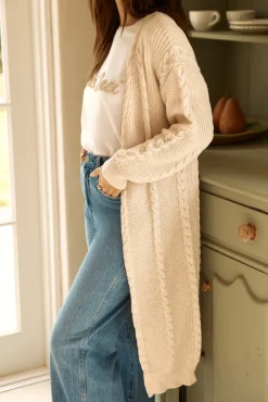 Cardigans|Long Sleeve>Hello Molly All I Needed Cardigan Cream