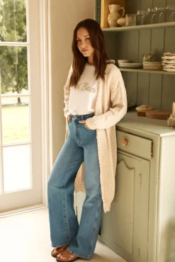 Cardigans|Long Sleeve>Hello Molly All I Needed Cardigan Cream