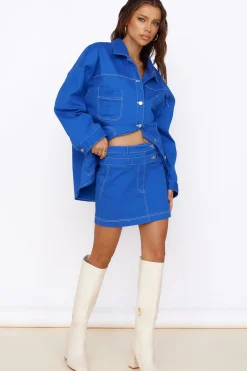 Skirts>Hello Molly Almost Had You Skirt Denim