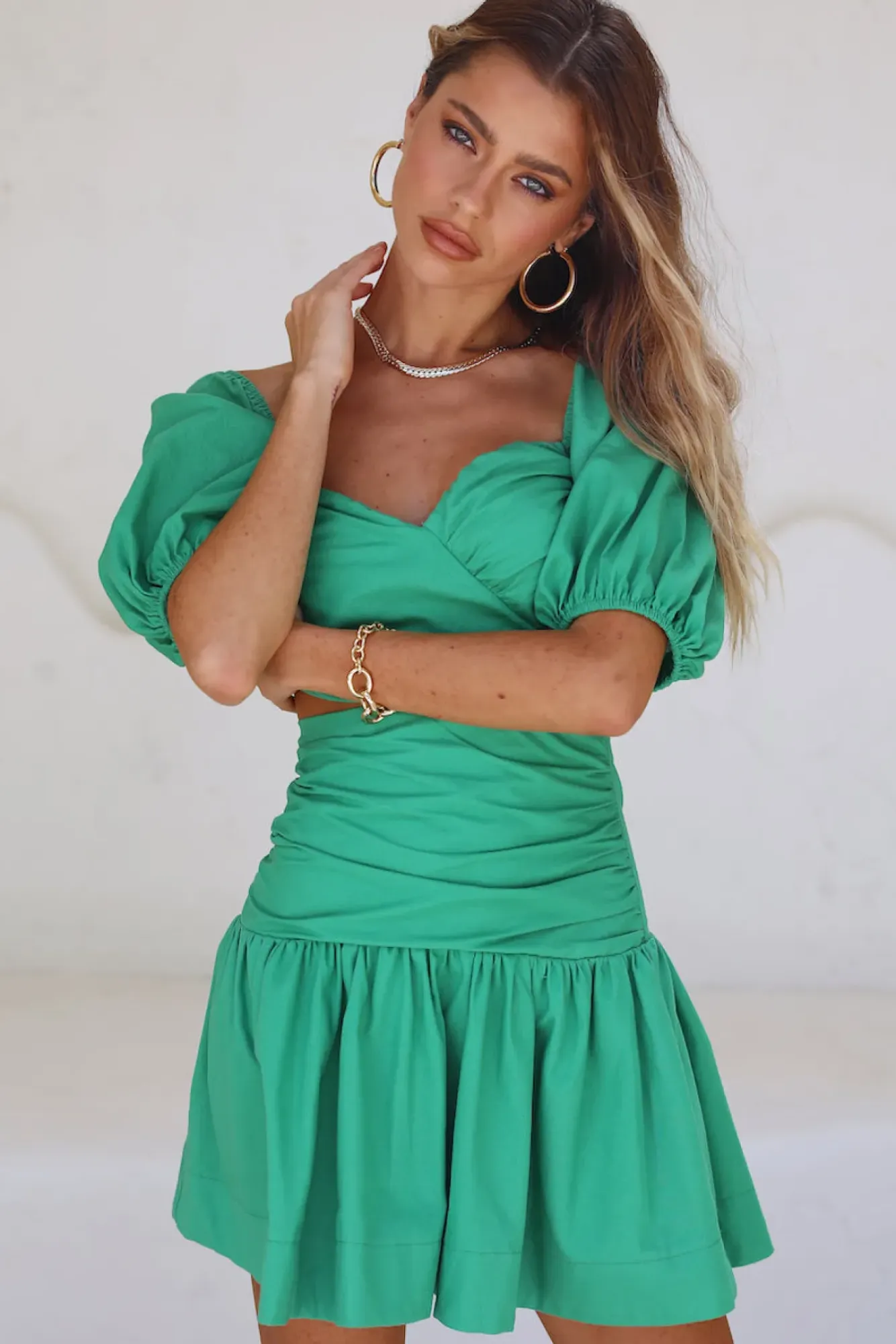 Cocktail Dresses|Mini Dresses>Hello Molly Always Dreaming Dress Green