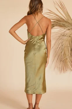 Cocktail Dresses|Bridesmaid Dresses>Hello Molly Amaryllis Midi Dress Green