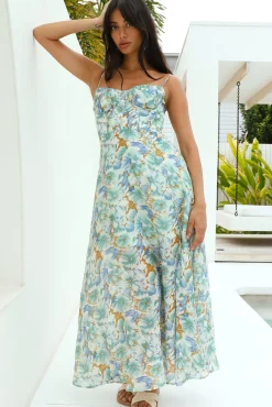 Wedding Guest Dresses|Cocktail Dresses>Hello Molly Amazon Adventure Maxi Dress Green