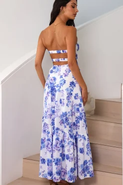 Brunch Dresses|Casual Dresses>Hello Molly Among The Branches Maxi Dress Blue