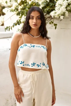 Two-Piece Pants Set>Hello Molly Among The Vines Set Beige