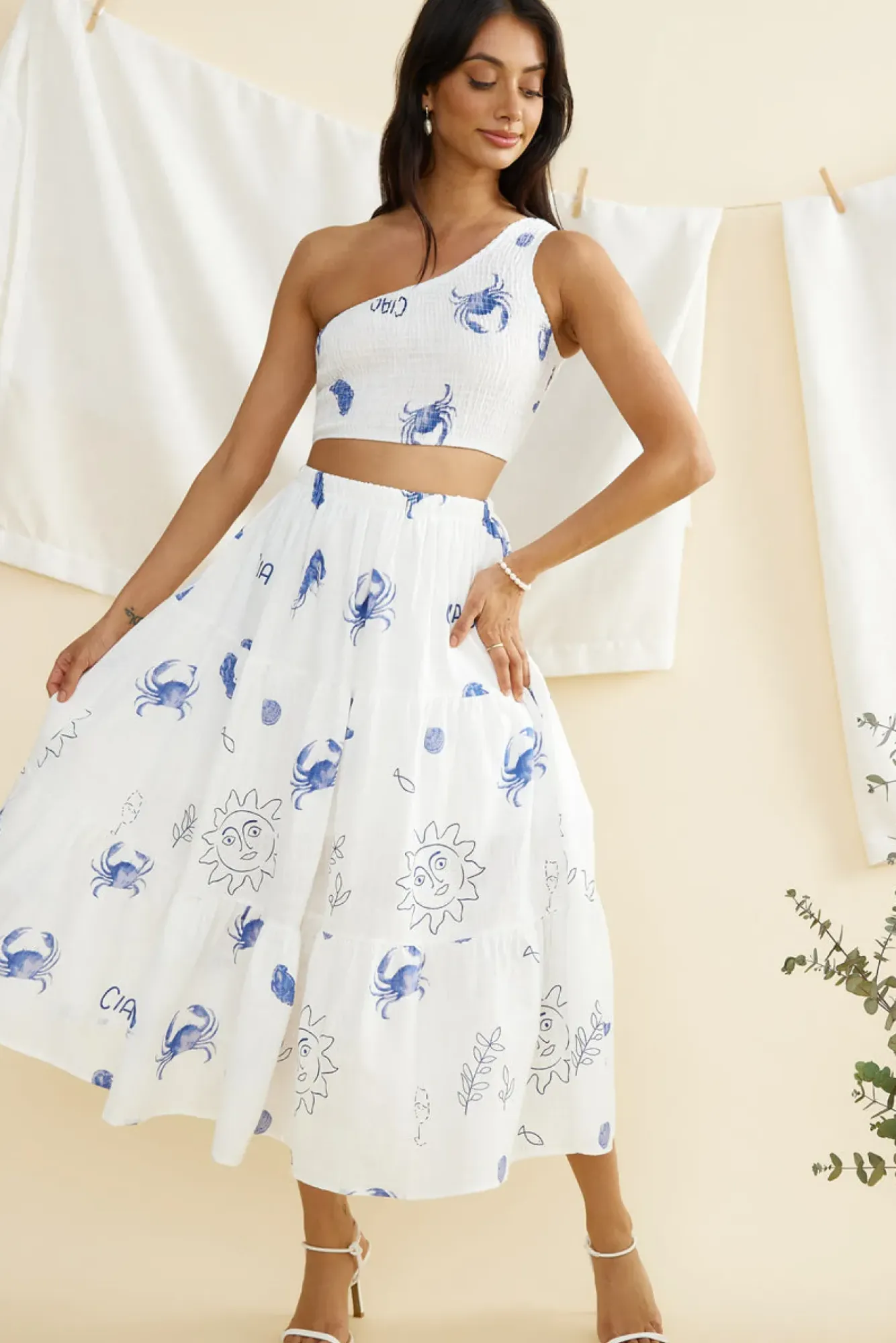 Skirt And Top Sets>Hello Molly Andiamo Set Blue