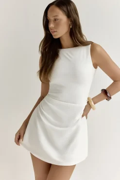 Vacation Dresses|Brunch Dresses>Hello Molly Andromeda Mini Dress White