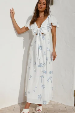 Vacation Dresses|Spring Break Dresses>Hello Molly Angel Baby Maxi Dress Blue