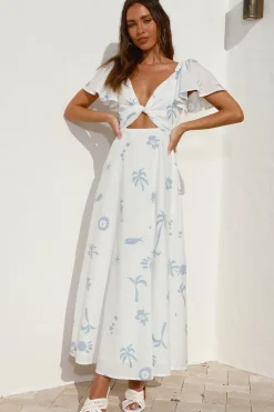 Vacation Dresses|Spring Break Dresses>Hello Molly Angel Baby Maxi Dress Blue