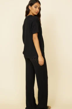 Pants>Hello Molly Angel Face Pants Black