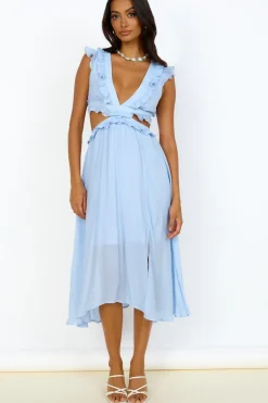 Wedding Guest Dresses|Cocktail Dresses>Hello Molly Angel Numbers Maxi Dress Blue