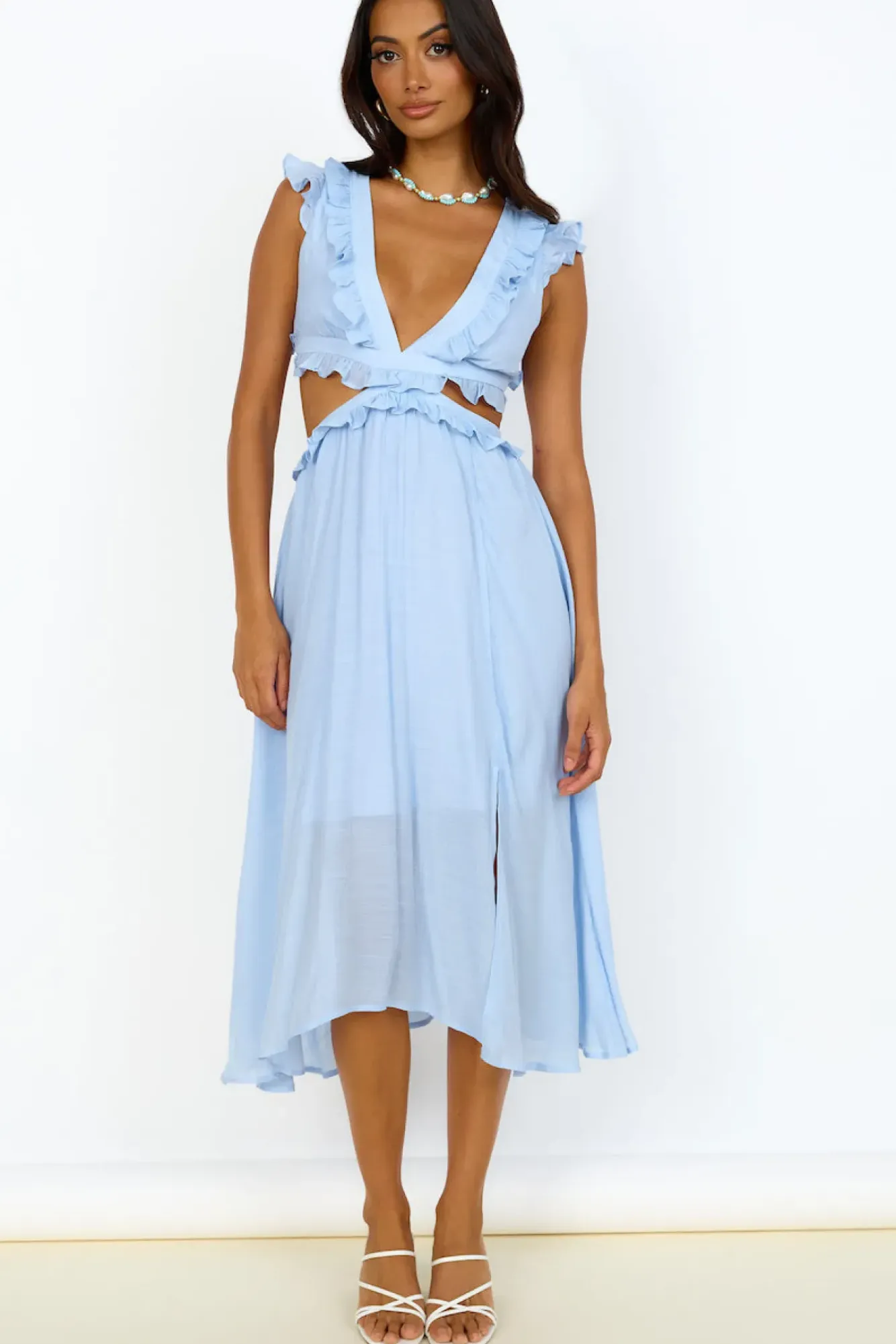 Wedding Guest Dresses|Cocktail Dresses>Hello Molly Angel Numbers Maxi Dress Blue