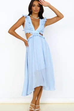 Wedding Guest Dresses|Cocktail Dresses>Hello Molly Angel Numbers Maxi Dress Blue