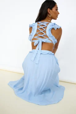 Wedding Guest Dresses|Cocktail Dresses>Hello Molly Angel Numbers Maxi Dress Blue