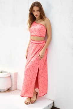 Skirts|Skirt And Top Sets>Hello Molly Another Round Maxi Skirt Red