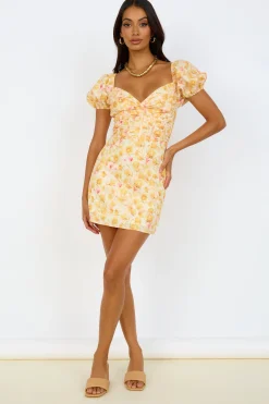 Brunch Dresses|Casual Dresses>Hello Molly April Dreams Dress Yellow