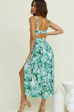 Spring Break Dresses|Casual Dresses>Hello Molly Araceae Maxi Dress Green
