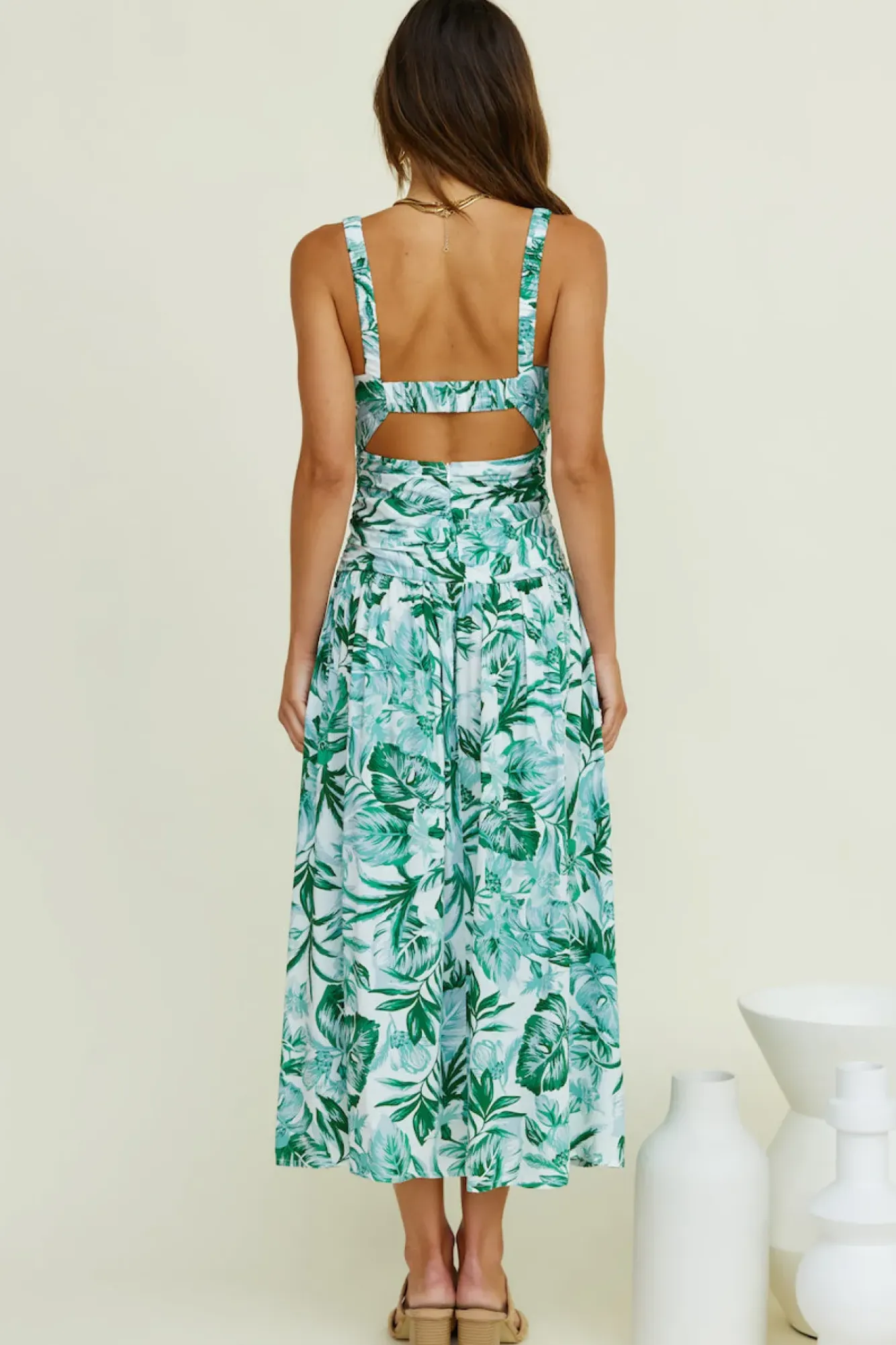 Spring Break Dresses|Casual Dresses>Hello Molly Araceae Maxi Dress Green