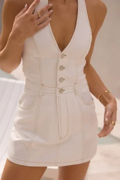 Rompers>Hello Molly Arizona Halter Romper White
