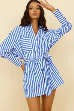 Vacation Dresses|Spring Break Dresses>Hello Molly Aruba Island Dress Blue