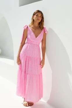 Wedding Guest Dresses|Cocktail Dresses>Hello Molly Aurora Glow Pink Maxi Dress