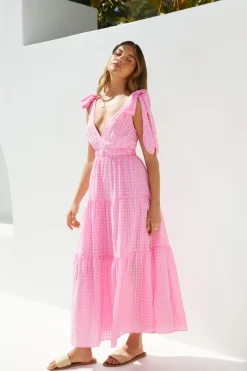 Wedding Guest Dresses|Cocktail Dresses>Hello Molly Aurora Glow Pink Maxi Dress