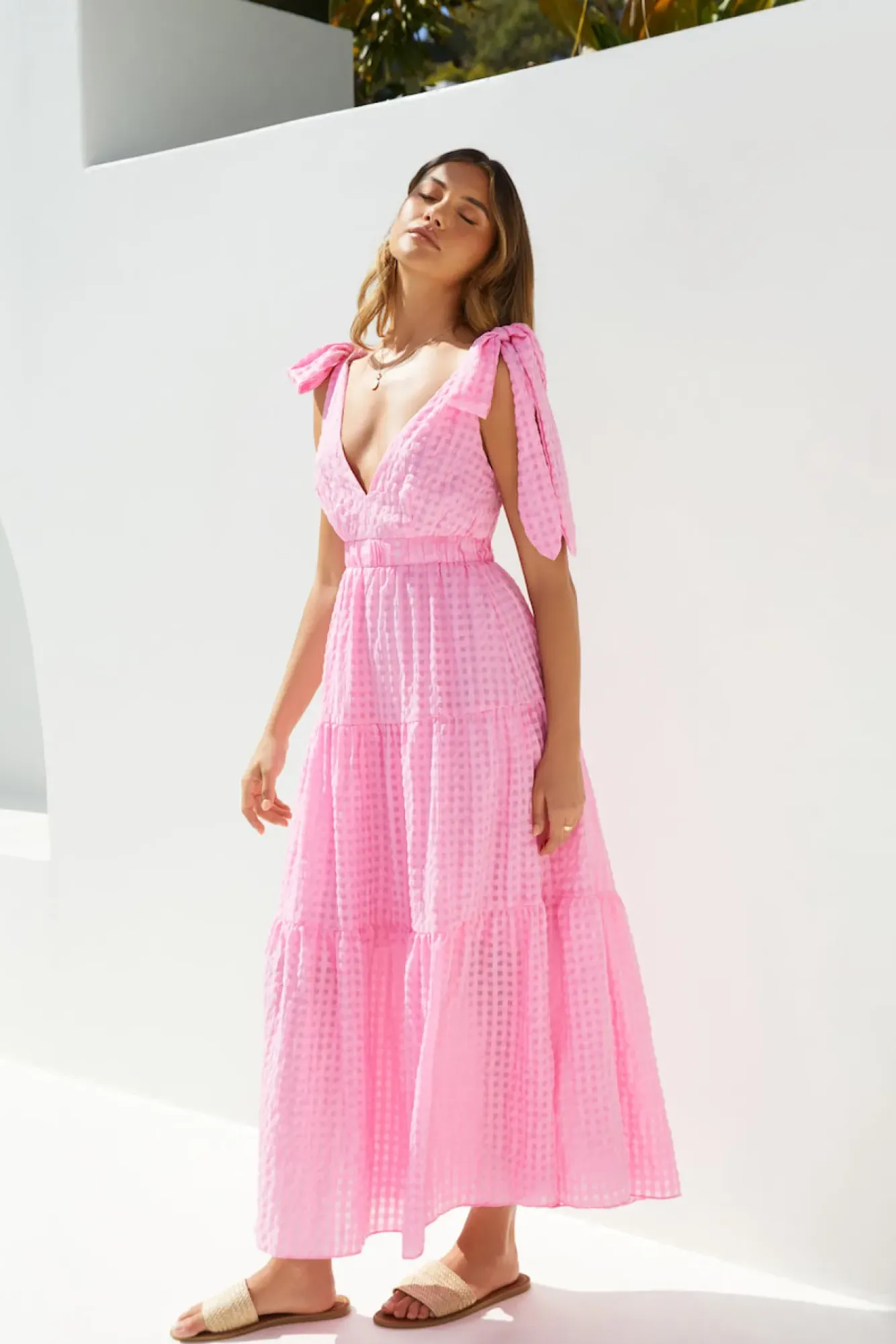 Wedding Guest Dresses|Cocktail Dresses>Hello Molly Aurora Glow Pink Maxi Dress
